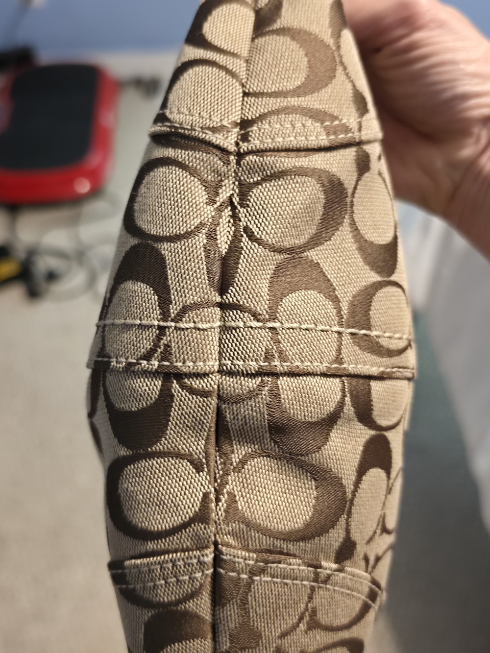 Coach Brown Signature Canvas Hobo Bag - Picture 4 of 6